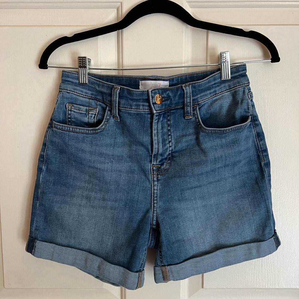 Jen7 Womens Rolled-Cuff  Stretch Denim Shorts Size 2